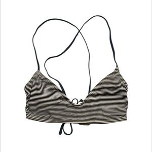 Xhilaration blue white stripe bikini swim top size XS